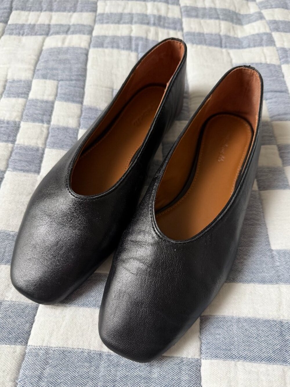Madewell Leather Mylie Ballet Flat, Black, Size 6.5